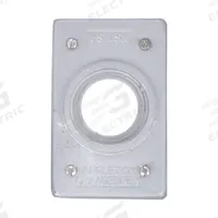 APPLETON ELECTRIC Weatherproof Cover: Malleable Iron, FD/FS, Round Flush Receptacles, 1 Gangs, Gray (MPN FSK-1R-Z). Key specifications — Brand: APPLETON ELECTRIC; Color: Gray; Compatible with Product Type: Round Flush Receptacles; Compatible with Series: FD; Mounting Orientation: Horizontal or Vertical.