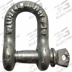 APPROVED VENDOR Anchor Shackle: Chain Shackle, 1,000 lb Working Load Limit, 13/32 in Wd Between Eyes (MPN 55AX98). Key specifications — Body Color: Silver; Brand: APPROVED VENDOR.