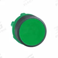 SCHNEIDER Flush Push Button: Green, 22 mm Mounting Size, Non-Metallic, Momentary (MPN ZB5AA3). Key specifications — Brand: SCHNEIDER; Action: Momentary; Series: XB5; Push Button Material Type: Non-Metallic.