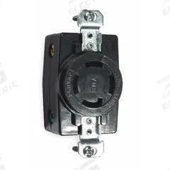 HUBBELL Locking Receptacle: Non-NEMA, Black, 250V AC, 30 A Current Rating, 3 Poles, 4 Wires (MPN HBL3430G). Key specifications — Brand: HUBBELL.