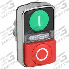 SCHNEIDER ELECTRIC Multihead Operator: Illuminated, 2 Button, Flush Profile, 22 mm Mounting Size (MPN ZB4BW7L3741). Key specifications — Brand: SCHNEIDER; Action: Momentary/Momentary; Legend: I; Series: XB4; Push Button Material Type: Metallic.