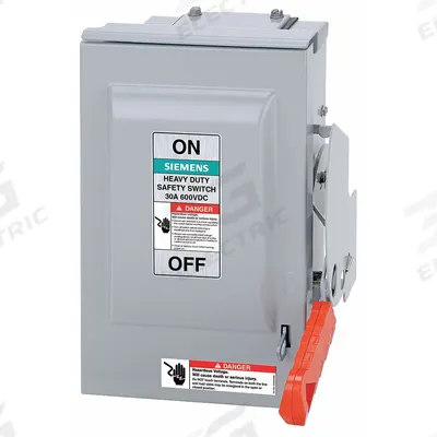 Siemens Solar Safety Disconnect Switch: Non-Fusible, 200 A, 600V AC, Indoor - Non-Fusible Disconnect Switches