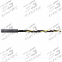 CHAINFLEX Motor Cable: 1 AWG, 4 Conductors, Order by the Foot, PVC Jacket, 1,000 V (MPN CF30-500-04). Key specifications — Minimum Bend Radius Factor - Fixed: 4 x OD; Minimum Bend Radius Factor - Flexible: 6 x OD; Includes Ground: Yes; Minimum Bend Radius Factor - E-Chain: 7.5 x OD; Resistance Properties: Oil and Grease Resistant; Standards: CTP C-DE.PB49.B.00420; Product Type: Motor Cable; Manufacturer Part Number: CF30-500-04.