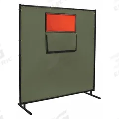 STEINER Welding Screen with Window: Cotton Duck, 6 ft Ht, 6 ft Wd, Olive Green, 1 in Frame (MPN 501HD-338F-6X6). Key specifications — Brand: STEINER; Screen Material Type: Cotton Duck.