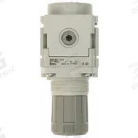 SMC Regulator: Die-Cast Zinc, 1/8 in NPT, 2.900755 psi to 29.0075 psi, 1 MPa Max Op Pressure, Knob (MPN AR20-N01-1Z-D). Key specifications — attr111664: No; attr111400: AR-D; attr111627: SMC.