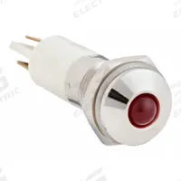 APPROVED VENDOR Raised Panel Light: 10 mm Panel Mounting Hole Dia, LED, Red, Raised Head, M10 (MPN 24M078). Key specifications — Brand: APPROVED VENDOR; Electrical Connection: 0.11 Male Quick Disconnect.