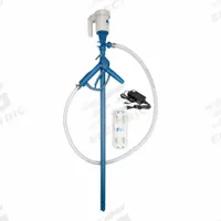 FINISH THOMPSON Battery Drum Pump Kit: Pumps with Discharge Hose & Nozzle, 12V Battery Size (MPN EFP-40 & S6 Kit). Key specifications — Suction Tube Material: Polypropylene; Rated Voltage: 12 V; Brand: FINISH THOMPSON; Batteries Included: Yes.