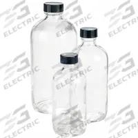 KIMBLE Storage Bottle: 1 L, Colorless, 33-400 mm, Phenolic, 12, PolyCone, Type III (MPN 5113233C-25). Key specifications — Body Color: Colorless; Pre-Cleaned: None; Body Material: Soda Lime Glass; Brand: KIMBLE; Screw Closure Size: 33-400 mm; Graduated: No; USP Specification: Type III; Closure Attached: Attached.