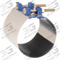 SMITH-BLAIR Repair Clamp: For 4 in Pipe, 6 in Overall Lg, 304 Stainless Steel, Nitrile Rubber Gasket (MPN 24500045006000). Key specifications — Brand: SMITH-BLAIR; Bolt Material: Steel; Maximum Operating Pressure: 150 psi; Maximum Vacuum Pressure: 10 psi; Gasket Material: Nitrile Rubber.