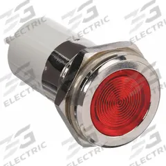 APPROVED VENDOR Flush Panel Light: 16 mm Panel Mounting Hole Dia, LED, Red, Flush Head, H16 (MPN 24M163). Key specifications — Brand: APPROVED VENDOR; Electrical Connection: 0.11 Male Quick Disconnect.
