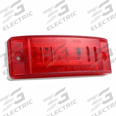 GROTE Clearance Marker Lamp: Clearance Light, LED, Rectangular, Red, Screw - Clearance Lights