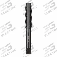 MILWAUKEE Straight Flute Tap: 1/2"-13 UNC, 2B, 4 Flute, Plug Chamfer, Black Oxide Carbon Steel (MPN 49-57-5160)