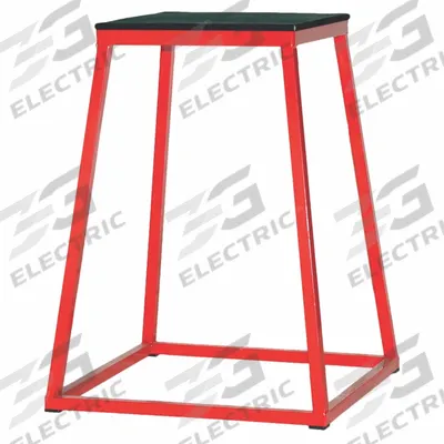 CHAMPION SPORTS Plyo Box: Black/Red, 30 in Box Ht, 17 in Box Wd, Steel - Plyo Training Boxes