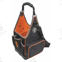 KLEIN TOOLS Tool Tote: 8 3/4 in W x 8 3/4 in D x 10 in H, Black, Polyester, 20 Pockets, Polyester (MPN 554158-14). Key specifications — Color: Black; Brand: KLEIN TOOLS; Material: Polyester.