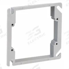 CANTEX Plaster Ring: 1/2 in Riser, 1/2 in Raised Ht, PVC, 0.6 in Overall Lg, 3.59 in Overall Wd (MPN EZ06DXAR). Key specifications — Brand: CANTEX; Material: PVC; Cover Design: 1/2 in Riser.