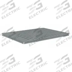 TENNSCO Shelf: 36 in x 36 in, 1,000 lb Load Capacity, Steel, 22 ga Decking, Gray, Shelf (MPN ZBES-3636C). Key specifications — Decking Material: Steel; Includes: (4) Beams; Decking Finish: Zinc Plated; Shelf Configuration: Single Straight; Color: Gray; Frame Material: Steel; Brand: TENNSCO; Frame Finish: Zinc Plated.