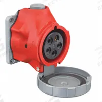 HUBBELL Pin and Sleeve Receptacle: Red, 277/480V AC, Three Phase, 60 A, 4 Pole, 5 Wire (MPN HBLS560R7W). Key specifications — Brand: HUBBELL.