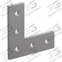 L Flat Plate: L Flat Plate, 10 Series, 3 in x 3 in x 3 in, For 17/64 in Slot Wd, 5 Holes, Silver (MPN 4081). Key specifications — Material: Aluminum; Brand: 80/20; Finish: Anodized.