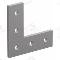 L Flat Plate: L Flat Plate, 10 Series, 3 in x 3 in x 3 in, For 17/64 in Slot Wd, 5 Holes, Silver (MPN 4081). Key specifications — Material: Aluminum; Brand: 80/20; Finish: Anodized.