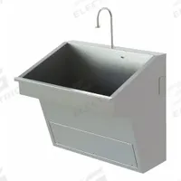 SCRUB-WARE Scrub Sink: 1 Stations, 14 3/8 in Bowl Dp, 22 in Bowl Lg, 12 in Bowl Wd, Faucet Included (MPN 4121ADA-0003). Key specifications — Includes Side Splash: Side Splash Not Included; Series: Scrub Sinks; Brand: SCRUB-WARE; Power Source: AC Powered.