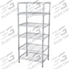 APPROVED VENDOR Wire Shelving Unit: Starter, 48 in x 18 in, 63 in Overall Ht, 6 Shelves, Dry, Silver (MPN 5GPK3). Key specifications — Recommended Environments: Dry; Color: Silver; Finish: Chrome; Material: Steel; Brand: APPROVED VENDOR.