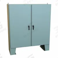 HAMMOND Electrical Enclosure: Steel, 72 in x 72 in x 25 in, NEMA 12/13/3R/4, w/Panel, Solid Cover (MPN HN4FM727224). Key specifications — Closure Method: Handle; Brand: HAMMOND; Knockouts: Not Included.
