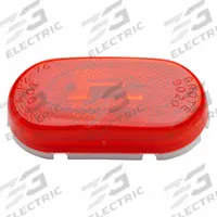 GROTE Clearance Marker Lamp: Clearance Light, Incandescent, Oval, Red, Bracket, Blunt Cut Wires (MPN 45932). Key specifications — Lens Color: Red; Brand: GROTE; Electrical Connection: Blunt Cut Wires; Lighting Technology: Incandescent; Mount Type: Bracket; SAE Lens Code: A.