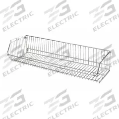 APPROVED VENDOR Stacking Basket: 48 in x 20 in x 12 in, 150 lb Load Capacity, Steel, Chrome, Silver (MPN 45VX49). Key specifications — attr37510: Chrome; attr5274: Steel; attr37511: Silver; attr37505: APPROVED VENDOR.