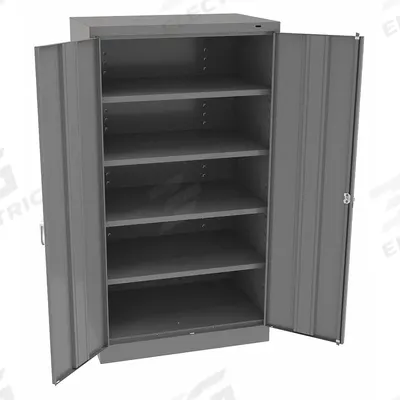 TENNSCO Storage Cabinet: 36 in x 24 in x 66 in, Swing Handle & Keyed, 24 ga Panel Thick - Commercial Shelf Cabinets