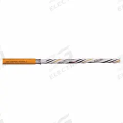 CHAINFLEX VFD Servo Motor Cable: (4) 4 AWG (25), Orange, PUR Jacket, 1,000 V Volt (MPN CF270-UL25004D). Key specifications — Conductor Grouping: (4) 4 AWG; Includes Ground: Yes; Overall Length: Order by the Foot; Minimum Bend Radius Factor - Fixed: 5 x OD; Minimum Bend Radius Factor - Flexible: 8 x OD; Brand: CHAINFLEX.