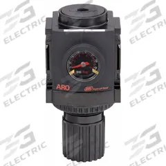 ARO Compressed Air Regulator: Aluminum, 3/8 in NPT, 113 cfm, 0 psi to 140 psi, Knob, 1500 Series (MPN R37231-600). Key specifications — attr111664: Yes; attr111400: 1500; attr111627: ARO.