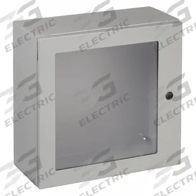 WIEGMANN Enclosure: Steel, 20 in x 20 in x 8 in, NEMA 12/13/3R/4, Clear Cover - Steel Washdown Enclosures
