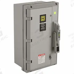 SQUARE D Safety Switch: Non-Fusible, 60 A, Three Phase, 600V AC, Non-Metallic, Indoor/Outdoor (MPN HU362DX). Key specifications — attr867131: SQUARE D.