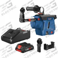 BOSCH On-Tool Dust Extractor: On-Tool, Self-Contained, 1 in Max. Dia, 11255VSR/GBH18V-26D, SDS-Plus (MPN GDE18V-26DB15). Key specifications — attr117716: GBH18V-26D; attr117710: SDS-Plus; attr117714: Rotary Hammers; attr117719: HEPA; attr117721: (1) Bare Tool; attr117708: Drilling; attr68812: BOSCH.