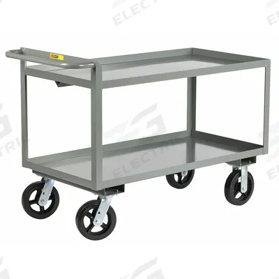 LITTLE GIANT Utility Cart: 2,000 lb, 60 in L x 30 in W Shelf, 2 Shelves, Gray - General Purpose Utility Carts