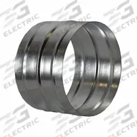 AMERIC Duct to Duct Connector: 5 3/8 in Lg, 8 in Outlet Dia, For Use With Mfr. No. VAF1500A, Gray (MPN AM-CG08). Key specifications — Material: Steel; Color: Gray; Accessory Type: Coupler; For Use With: Mfr. No. VAF1500A; Includes: Duct Coupler; Conductive Material Construction: Yes; Brand: AMERIC.