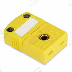 OMEGA Temperature Probe Connectors & Adapters: Jack, For Type K Thermocouple Type, Mini Jack (MPN SMPW-K-F). Key specifications — Includes Clamp: No Clamp Included; Includes Write-On Window: Write-On Window Included; Product Type: Jack; Contact Material: Alumel; Connector Type: Mini Jack; Brand: OMEGA; Color: Yellow; Body Material: Glass-Filled Nylon.