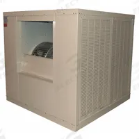 CHAMPION Ducted Evaporative Cooler: 10,000 sq ft, 2 in Pad Thick, 3 hp HP, 61 1/4 in x 62 in x 62 in (MPN 7K585). Key specifications — Brand: CHAMPION; Evaporative Cooler Voltage: 208-230/460V AC; Drive Package Installation: Assembly Required; Includes Drive Package: Drive Package Included.
