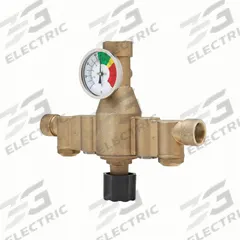 LEONARD VALVE Thermostatic Mixing Valve: For Hot Water/Water Media, Thermostatic, Brass, NBR, NPT (MPN EXL-800-LF). Key specifications — Includes: Thermostatic Water Mixing Valve; Brand: LEONARD VALVE.