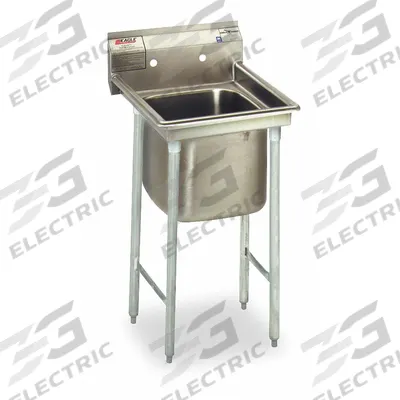 EAGLE GROUP Kitchen Sink: 1 Bowls, 44 in Overall Ht, 27 1/2 in Overall Lg - One-Bowl Freestanding Kitchen & Bar Sinks without Faucets