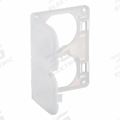 LEVITON Duplex Outlet Covers: For Medical Grade Power Strips, 1 21/32 in Ht, 2 in Lg - Covers for Power Strips & Surge Protectors