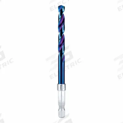 SPYDER Twist Drill Bit: 1/4", 137° Split Point, TiCN High Speed Steel - Spyder Mach-Blue Drill Bits