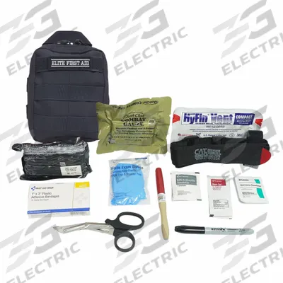 ELITE FIRST AID Trauma Kit: Plastic Bag, 1 People Served, 33 Components - Bleeding Control Kits