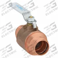 APOLLO Manual Two-Way Ball Valve: 1 1/2 in Size, Bronze, Straight, Press x Press, Two-Piece, Lever (MPN 77WCLF10701). Key specifications — Brand: APOLLO; Handle: Lever.
