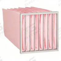 GRAINGER Pocket Air Filter: 24 in x 20 in x 22 in, MERV 13, Pink, Synthetic, 8 Pockets (MPN 5M439). Key specifications — Display Sell UOM: EA; Brand: GRAINGER; Media Material: Synthetic; Performance Rating: MERV 13.