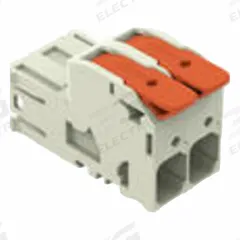 WAGO Lever Wire Connector: 2 Port, 18 AWG – 4 AWG Solid Wire Size Range, 66 A, 600 V, 832 Series (MPN 832-1202). Key specifications — Brand: WAGO; Product Type: Male Pluggable Lever; Series: 832.