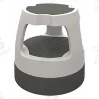 CRAMER Step Stool: 15 in Overall Ht, 300 lb Load Cap, 2 Steps, Plastic, 14.3 in Standing Ht (MPN 50011PK-82). Key specifications — Product Type: Step Stool; Stacking: Stackable; Brand: CRAMER; Color: Gray; Feet Material: Plastic; Feet Type: Slip-Resistant; Folding: Not Foldable; Includes Handrails: Handrails Not Included.