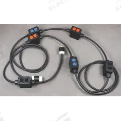 KH INDUSTRIES Power Stringer: 60 ft Lg, 6 Outlet Boxes, 12 Outlets, 10/5, L21-20P Plug, 120/208V AC (MPN PS6DD6-520-B10M-L2120F). Key specifications — attr1327077: No; attr1327082: L21-20P; attr1327092: -40° to 194°F; attr1327102: KH INDUSTRIES.