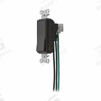 HUBBELL Wall Switch: Toggle Switch, Single Pole, Maintained, Black, 120/277V AC, 15 A (MPN SNAP1201BK). Key specifications — Illuminated: No; Voltage Rating: 120/277V AC.