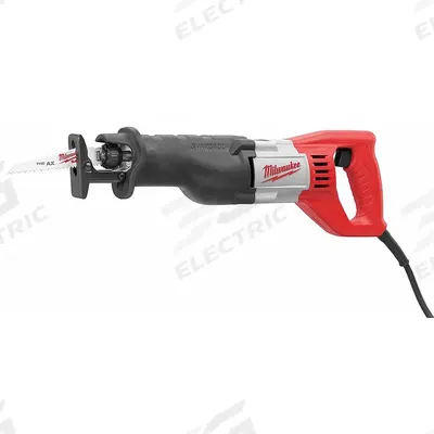 MILWAUKEE Reciprocating Saw: 12 A Current, 1 1/8 in Stroke Lg, Straight, Shoe Adj - Corded Reciprocating Saws
